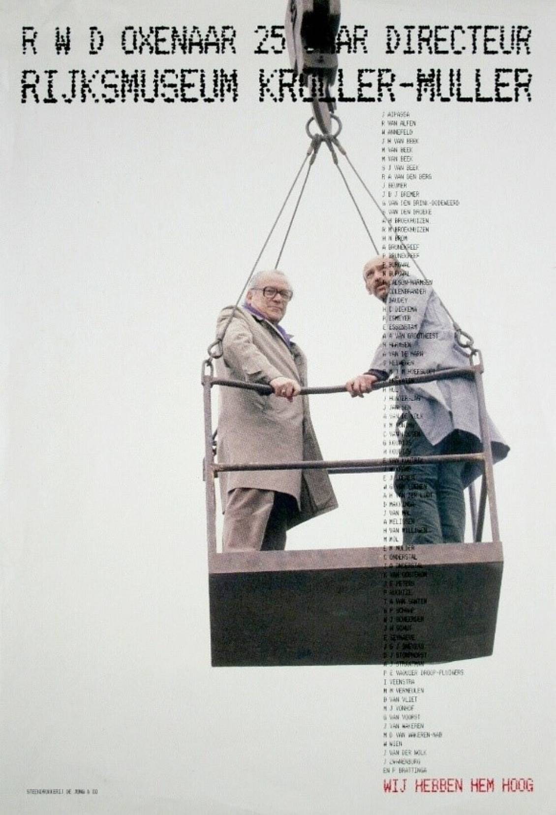 Oxenaar 25 years as director, 1988