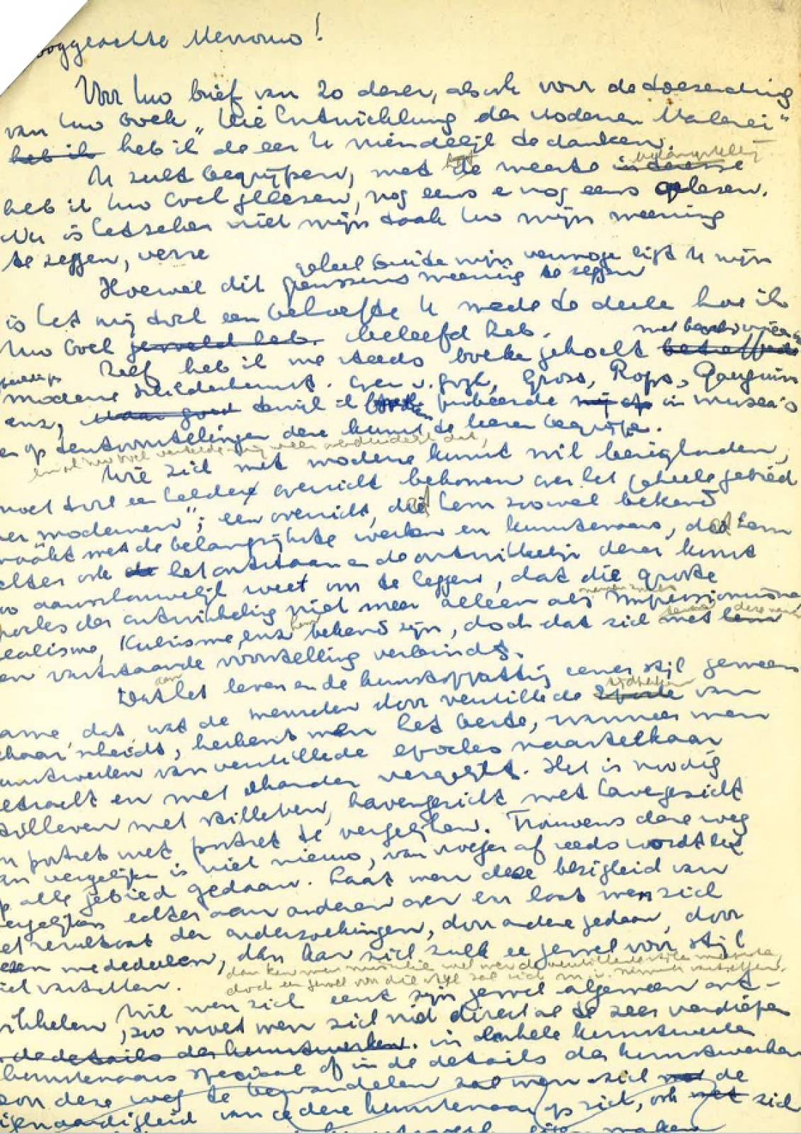 Auping’s notepad with art observations