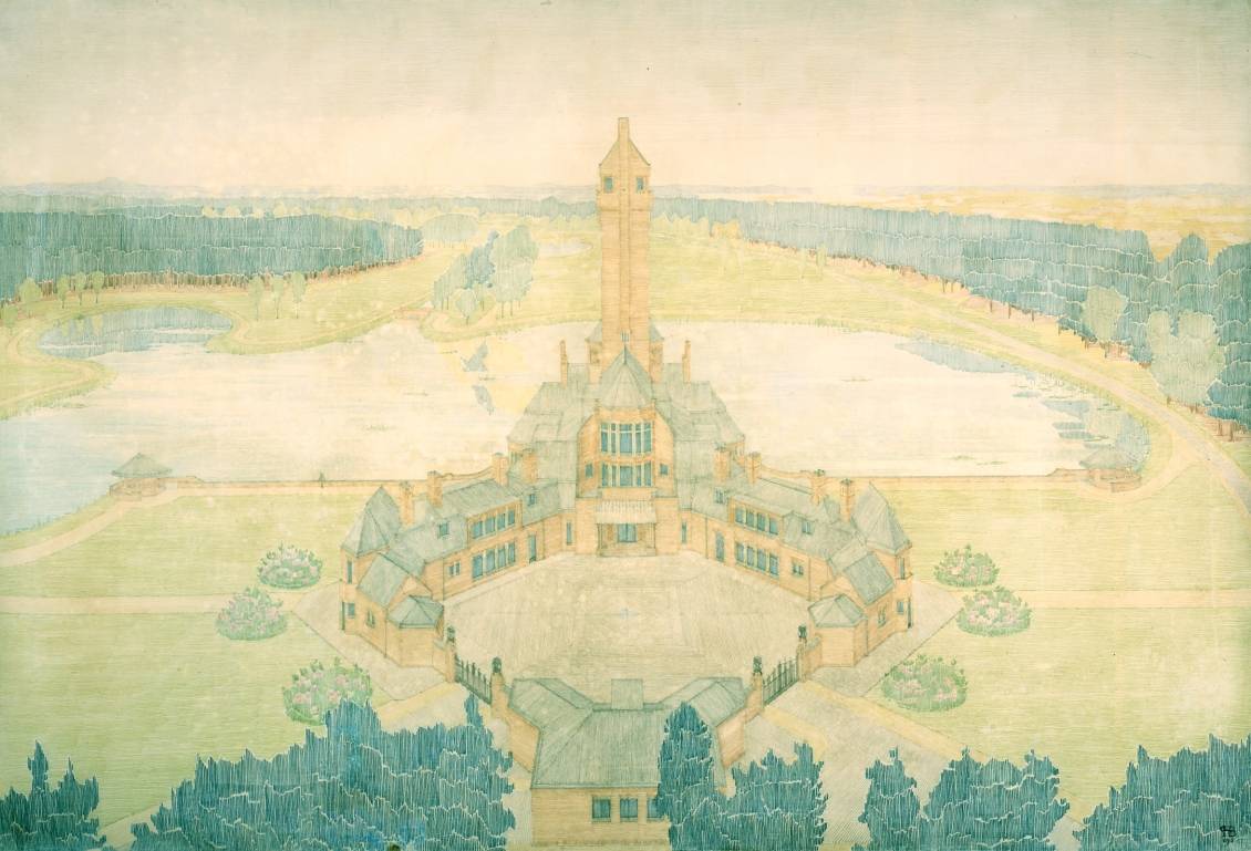 H.P. Berlage, Ontwerp voor Jachthuis Sint Hubertus, 1916
