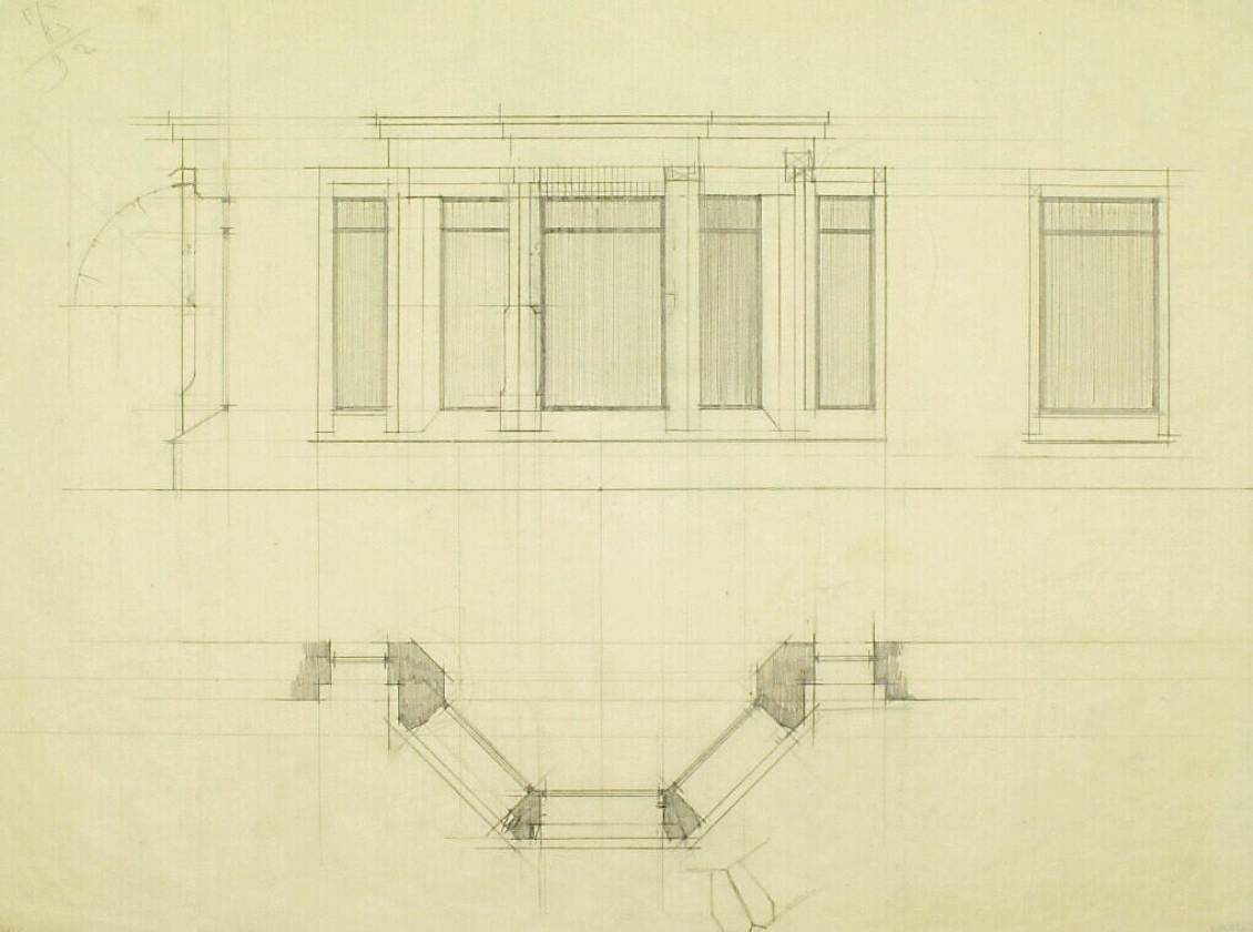 H.P. Berlage, Het erker aan de zitkamer van mevrouw Kröller-Müller, ongedateerd