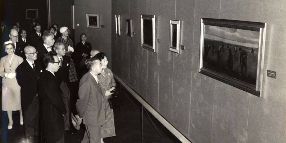 Bezoek aan Japan vanwege een bruikleententoonstelling, 1959