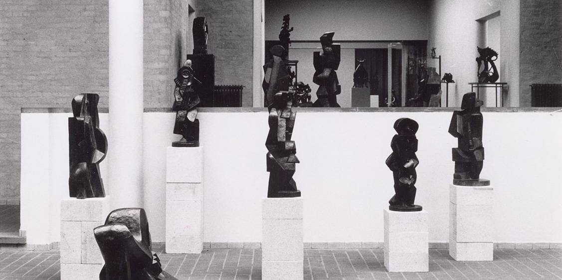 Tentoonstellingsoverzicht Jacques Lipchitz, 116 beeldhouwwerken, 1958
