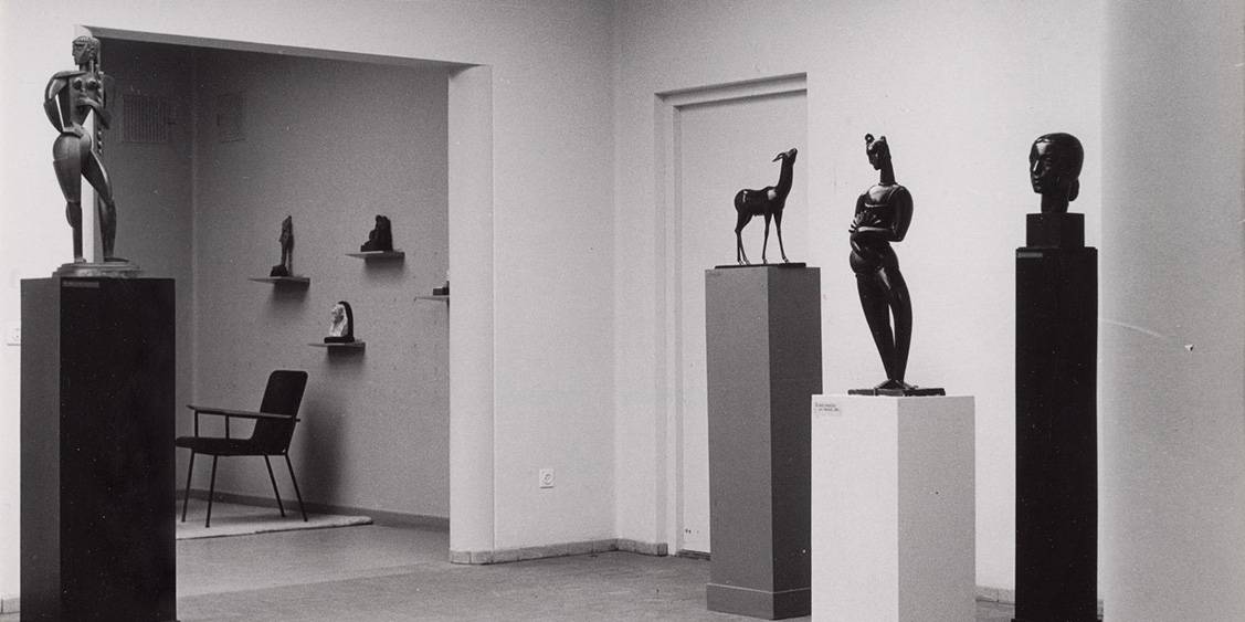 Tentoonstellingsoverzicht Jacques Lipchitz, 116 beeldhouwwerken, 1958