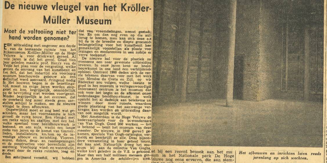 Sculpture gallery under construction, 1952