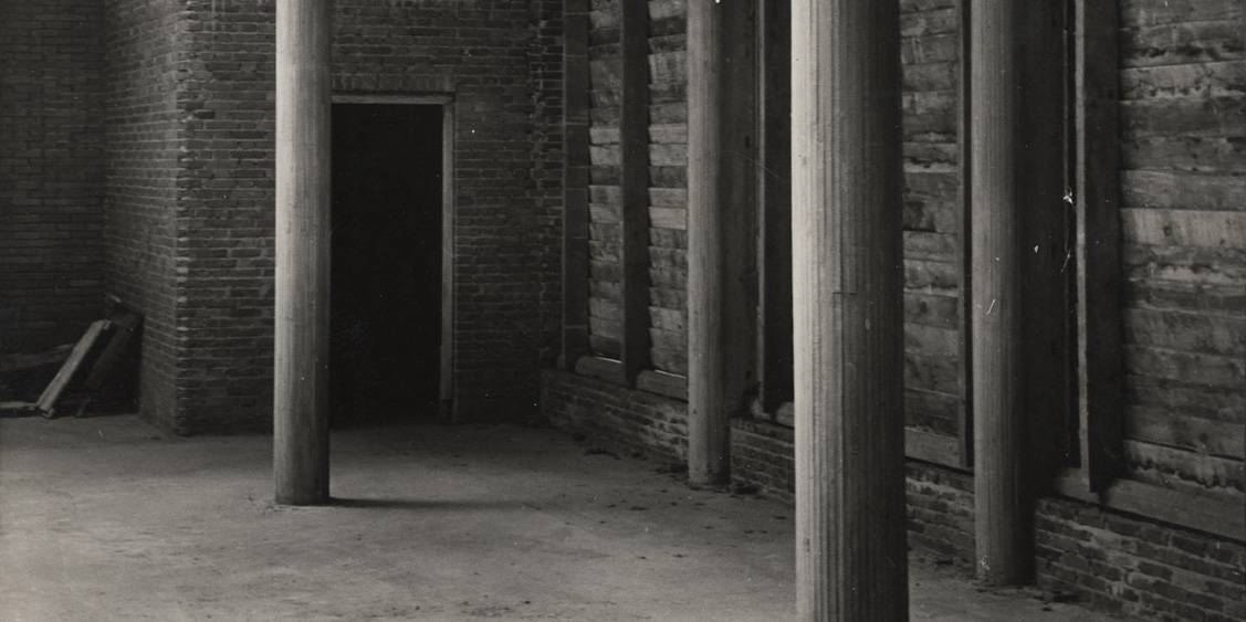 Sculpture gallery under construction, 1952