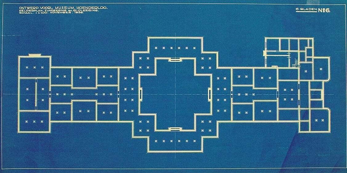 Henry van de Velde, Bouwtekening Rijksmusem Kröller-Müller no.6, 1936