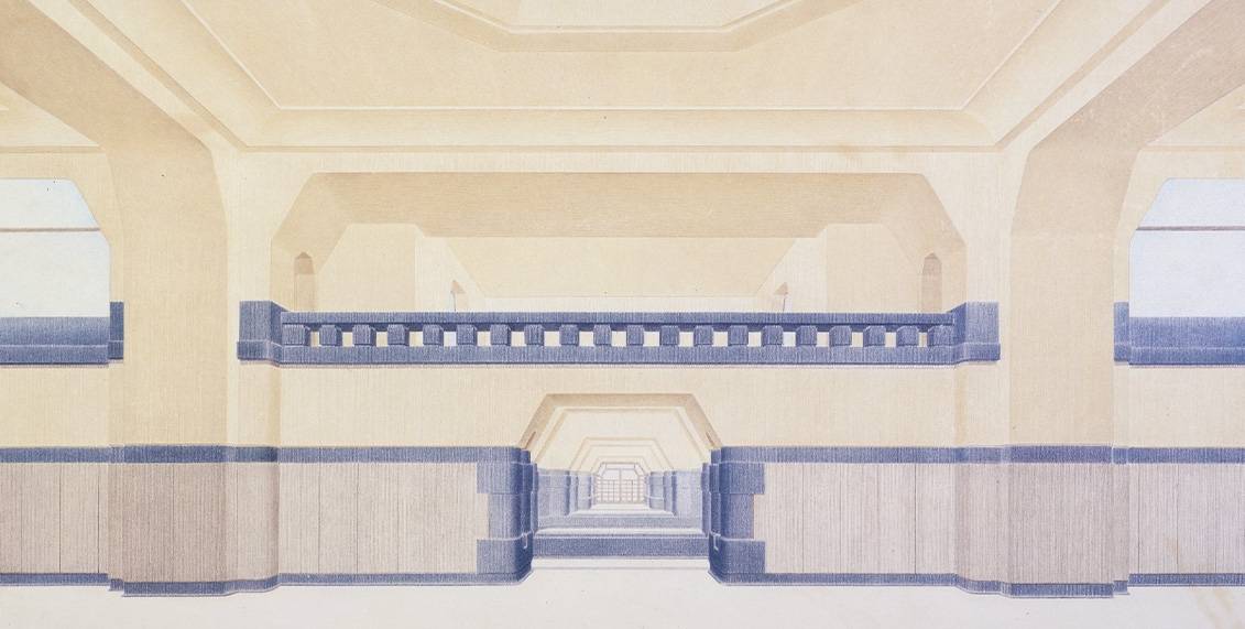 Henry van de Velde, ontwerp voor het 'groote museum', interieurtekening
