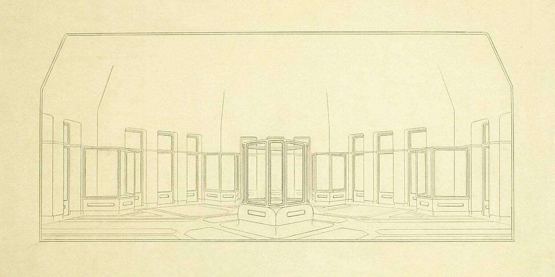 Henry van de Velde, ontwerp voor het 'groote museum', interieurtekening
