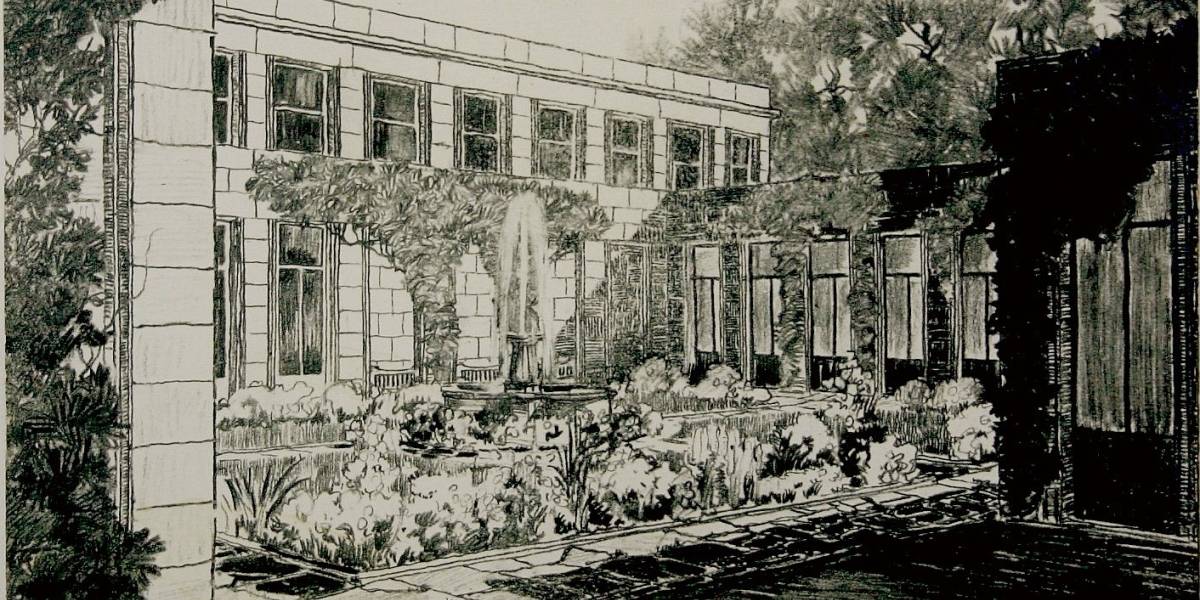 Peter Behrens, Ontwerptekening voor landhuis Ellenwoude te Wassenaar, 1911